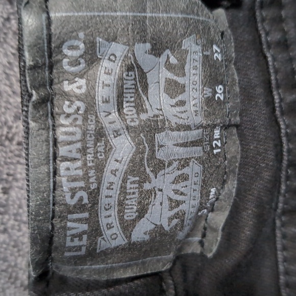 Levi's 510 Boys black jeans size 12 Reg - Picture 4 of 4